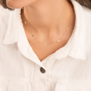 گردنبند طلا ونکلیف   wn1467