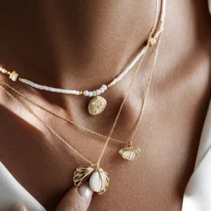 پلاک زنجیر صدف فیوژن   P870