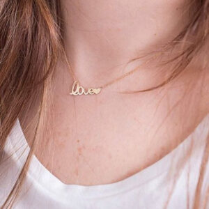 گردنبند طلا Love   WN135