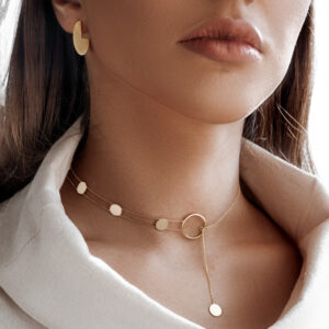 چوکر دایره پولک زنجیر   C761